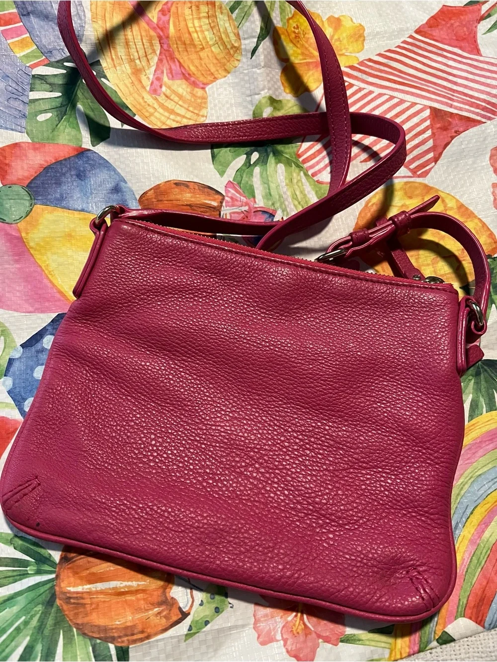 kate spade New York Fuchsia Leather Crossbody Bag